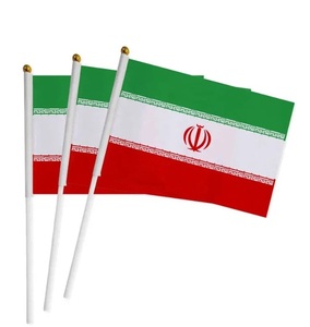 Venta al por Mayor, Entrega Rápida, Bandera de Mano Iraní de 14x21cm, 100% Poliéster, con Asta - Product Image 3