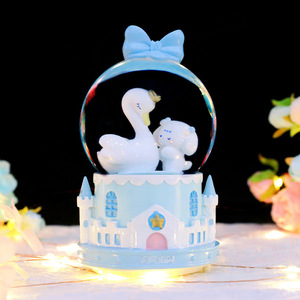 <span class=keywords><strong>Carillon</strong></span> con Sfera di Cristallo a Forma di Cigno e Lanterna con Fiocchi di Neve, Regalo di Compleanno per Bambine - Product Image 2