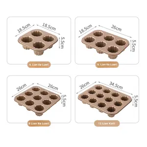 En Stock acier au carbone Bordeaux ondulé ange <span class=keywords><strong>cloche</strong></span> antiadhésif gâteau moule 6/9/12 tasses moule de cuisson - Product Image 5