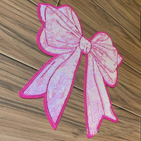 Patchs brodés thermocollants 3D personnalisés en gros avec paillettes, appliques en PVC et motifs de nœuds pour vêtements et chapeaux