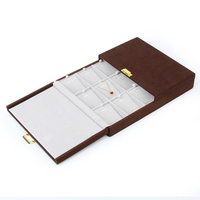 Porte-collier en acrylique, 4 pièces, Xs, transparent, organisateur d'affichage de bijoux à trois tiroirs avec séparation