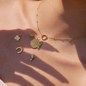 Charm Pendants Necklace Gold Four Leaf Clover Pearl Pendant Gift Jewelry - Product Image 3