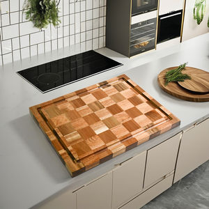 Ensemble de 3 planches à découper à grain fin Ensemble de planches à découper en bois d'acacia de haute qualité Planches à découper avec présentoir - Product Image 3