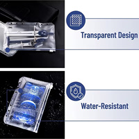 Pochette zippée en PVC imperméable A4 A5 A6 A7, porte-documents transparent en plastique pour fournitures scolaires et de bureau