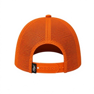 Gorra Trucker Personalizada al por Mayor con Bordado 3D, Malla Naranja, Perfil Alto, 5 Paneles, Visera Curva, Alta Calidad para Hombres y Mujeres - Product Image 3