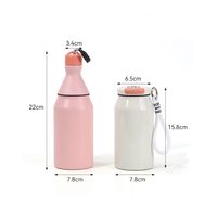 Bouteille d'eau sport 500 ml à petite ouverture, type cola, en acier inoxydable 304, isolée sous vide, anti-fuite, pour activités extérieures
