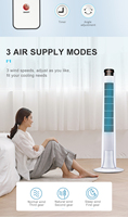 Eddaair Ventilateur mobile sans pales à ionisation bipolaire Purificateur d'air électrique au sol Purification de l'air sans pales silencieuse