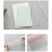 Boucle de reliure promotionnelle en gros pour documents à feuilles mobiles B5 26 trous et A5 20 trous, en plastique