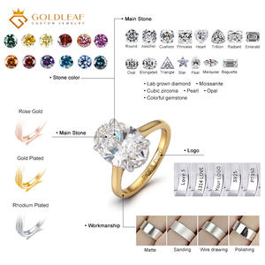 Anillo de Boda Moderno para Mujer, con Diamante Cultivado en Laboratorio de Corte Ovalado de 4.06CT, Color D, Claridad VS1, Chapado en Oro Amarillo de 18k, Certificado IGI, Diseño Goldleaf Personalizado - Product Image 6
