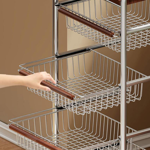 Estante ajustable de acero al carbono para horno microondas de 3-5 niveles, organizador de cocina plegable, estante de almacenamiento - Product Image 4