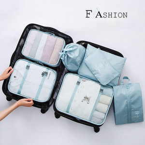 Ensemble de 6 cubes de rangement <span class=keywords><strong>en</strong></span> nylon personnalisés, organisateurs de <span class=keywords><strong>voyage</strong></span> à compression de qualité supérieure avec panneaux <span class=keywords><strong>en</strong></span> maille, accessoires de bagages unisexes - Product Image 4