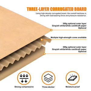 Caja de papel resistente con cierre inferior reciclable, ideal para venta al por menor, entrega en tiendas en línea y personalización de marca. - Product Image 3