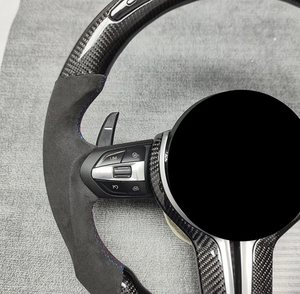 Volant de direction pour <span class=keywords><strong>BMW</strong></span> F30 F10 F18 F32 E90 E92 E60, nouveau design 2026, <span class=keywords><strong>prix</strong></span> d'usine, fibre de carbone, volant sport M - Product Image 5