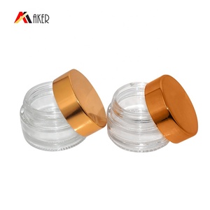 Offre Spéciale 15 ml clair vide crème cosmétique bocal en verre avec couleur or de luxe bouchon à vis - Product Image 2
