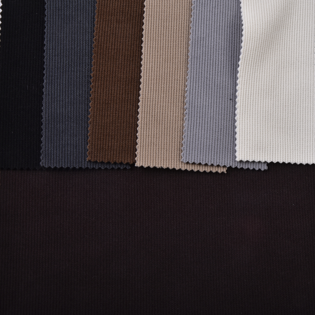 Factory Direct 95%Polyester 5%Spandex 460GSM Poly Span Bonding Corduroy Stretch Knit Fabric For Coat