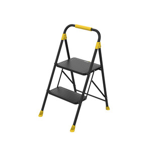 Échelle à deux marches, design compact et pliable, acier à faible teneur en carbone, norme européenne CE certifiée, échelle domestique - Product Image 2
