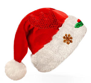 Cadeau de décoration de Noël de haute qualité Chapeaux de Noël Chapeaux de Père Noël pour la célébration de la fête - Product Image 2