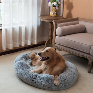 Hot Selling Luxe Pluche Pluizige Grote Donut Hond Bedden Ronde Wasbare Verwijderbare Hondenbedden Voor Honden Katten - Product Image 3