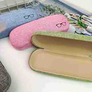 Étui à lunettes en lin, grand étui de protection pour lunettes, pour hommes et femmes, pour les voyages, avec protection anti-rayures, cadeau unisexe - Product Image 2