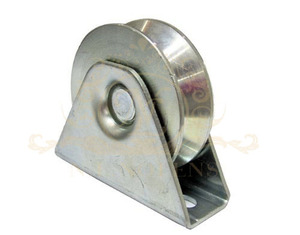 Multifuncional V ranura doble rodamientos puerta corredera rueda con Exterior soporte para ventana corredera y puerta - Product Image 1