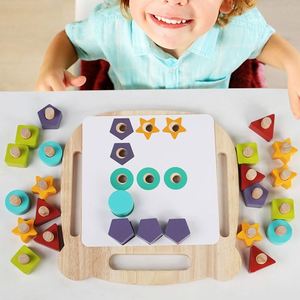 Pretend Play Large Multifunctional Toolbox Stem Construction Toy Wooden Toddler <b>Tool</b> Set - Product Image 2
