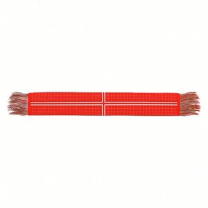 Écharpe de supporter imprimée double couche en polyester personnalisée avec pompons, couleurs vives, ne se décolore pas, pour l'équipe nationale de football - Product Image 1