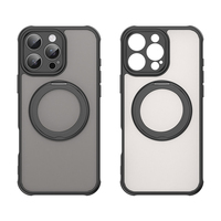 Sensation de la peau mat antichoc magnétique Invisible support de support rotatif étuis mobiles couverture pour iPhone 16 15 14 13 12 Pro Max Plus