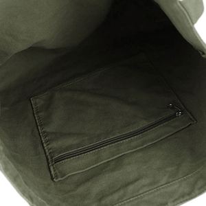Sac fourre-tout en toile de coton 16 oz grande capacité avec poche intérieure, double usage pour le campus, les étudiants, les voyages, les courses, sac à bandoulière - Product Image 3