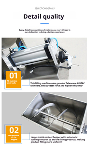 Máquina de llenado de líquidos neumática de alta precisión semiautomática personalizada Industrial para tarro de bolsa de miel y embalaje de botellas de vidrio - Product Image 3