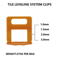 Espaceur de sol, niveleur de carrelage en porcelaine, accessoire de pose de carrelage, système de nivellement de carrelage, clips et cales de 1,0 mm et 2 mm pour accessoires de carrelage