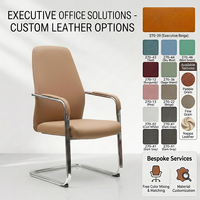 Chaise de conférence exécutive en cuir écologique sans solvant, mousse moulée, cadre chromé, sièges modernes pour salle de réunion de bureau