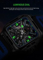 Montre Homme Automatique Squelette Étanche FORSINING FSG8288M3 Sportive en Silicone – Montre-Bracelet Mécanique de Course Reloj Hombre