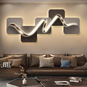 مصباح جداري LED عصري فاخر من الكريستال والبورسلين بطباعة رقمية بـ6 ألوان وتصميم هندسي مجرد من هويتشنغ لغرفة المعيشة البسيطة - Product Image 4