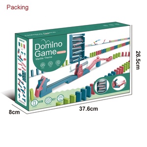 Juego de bloques de construcción de dominó para niños, juguete de construcción de bloques de dominó de bolas rodantes, de mármol, 120 piezas - Product Image 5