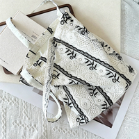 Sac fourre-tout en toile avec logo personnalisé, sac de shopping réutilisable en dentelle florale, sac fourre-tout en coton robuste avec superposition en dentelle, sac cadeau esthétique