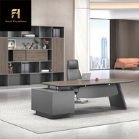 Bureau de direction contemporain en forme de L pour maison ou bureau commercial Mobilier de directeur général avec panneau de bois