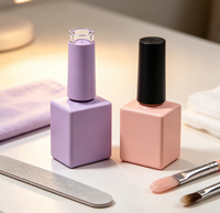 Flacons en verre vides pour vernis à ongles et gel à ongles avec pinceaux applicateurs