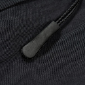<span class=keywords><strong>Veste</strong></span> coupe-vent pour <span class=keywords><strong>homme</strong></span>, <span class=keywords><strong>col</strong></span> <span class=keywords><strong>montant</strong></span> personnalisé, fermeture éclair, noire, rétro, style survêtement, ourlet ajustable, piping réfléchissant, légère - Product Image 3