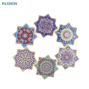 Juego <span class=keywords><strong>de</strong></span> Posavasos con Forma <span class=keywords><strong>de</strong></span> <span class=keywords><strong>Estrella</strong></span> Mandala, Posavasos <span class=keywords><strong>de</strong></span> Cerámica Absorbente con Base <span class=keywords><strong>de</strong></span> Corcho, Posavasos Florales Bohemios <span class=keywords><strong>para</strong></span> Mesa <span class=keywords><strong>de</strong></span> Café - Product Image 2