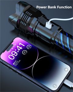 Công Suất Cao 4000 Lumen Đèn Pin 60W <span class=keywords><strong>1Km</strong></span> Trắng Laser Zoomable Ngân Hàng Điện Chức Năng Có Thể Sạc Lại <span class=keywords><strong>Torch</strong></span> Đèn - Product Image 4