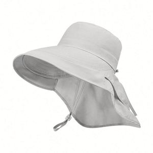 Sombrero de Pescador para Mujer con Protección UV para el Cuello, Plegable, Impermeable, de Ala Ancha, para Jardinería y Senderismo, con Orificio para Cola de Caballo - Product Image 3