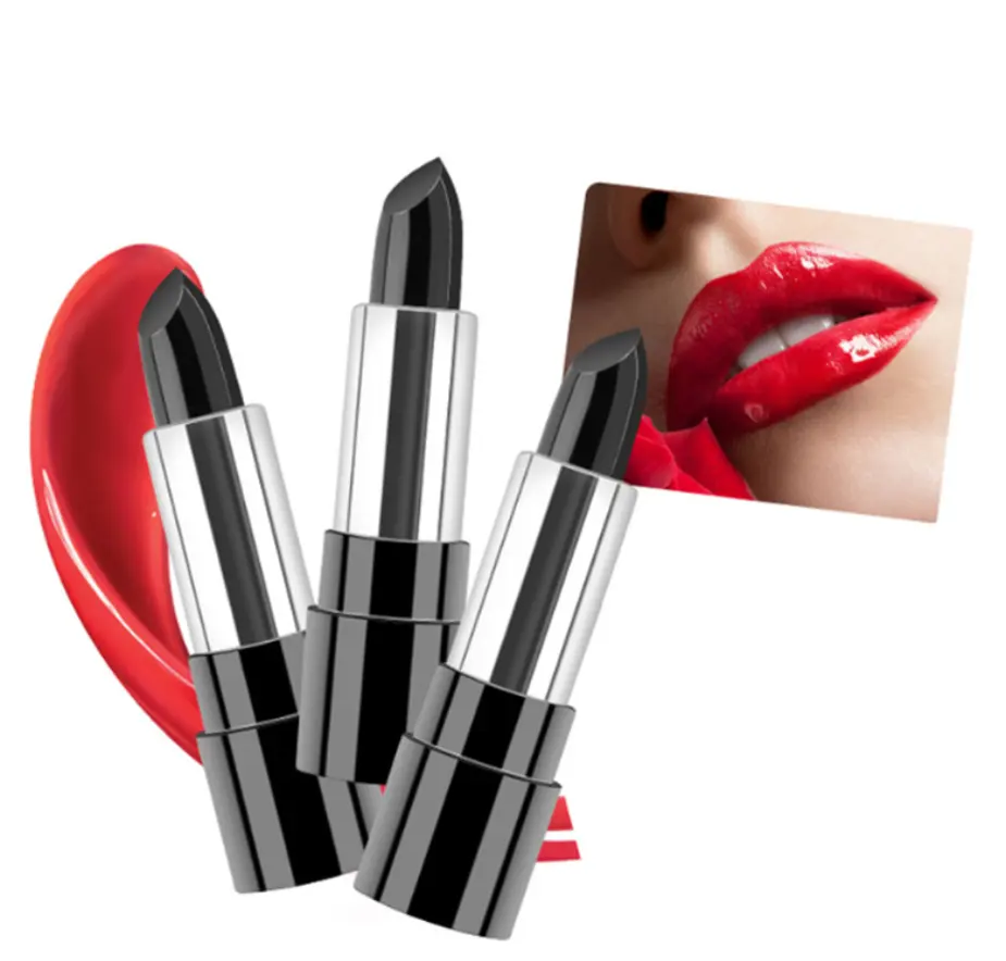 Private Label OEM Lip Makeup Magic Temperature Black Color Change Lipstick