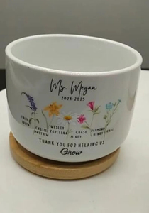 Pot de fleur en céramique personnalisé jardinière de mois de naissance pour <span class=keywords><strong>grand</strong></span>-<span class=keywords><strong>mère</strong></span> <span class=keywords><strong>cadeau</strong></span> de fête des mères - Product Image 2