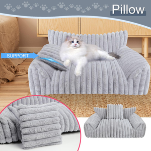 Cama de Felpa para Gatos, Camas para Perros Pequeños, Sofá para Mascotas de Interior con Funda Extraíble y Lavable - Product Image 4