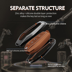 เคสกุญแจรถยนต์ Magicocase สำหรับ Mahindra Smart Remote ผลิตจากซิงค์อัลลอยด์และซิลิโคน ดีไซน์ธุรกิจ 7 สี ผลิตที่กวางตุ้ง - Product Image 4