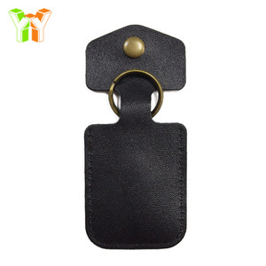 Étui personnalisé pour carte d'accès, protège-carte de transport en commun en forme de goutte d'eau, mini porte-clés en cuir PU, porte-carte Octopus - Product Image 2