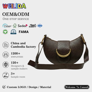Customizable Vintage PU Crescent Saddle Crossbody <strong>Women</strong> <strong>s</strong> <strong>Shoulder</strong> <strong>Bag</strong> for Daily Travel Work Use - Product Image 1