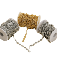 Cadena Espiral de Acero Inoxidable 316L con Baño de Oro PVD de 18K, Cadena de Eslabones de Alta Calidad para Fabricación de Joyería DIY