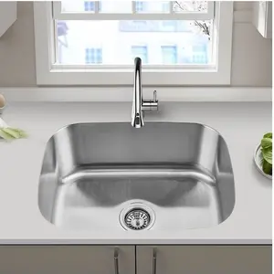 Custom Logo Kitchen Ware Stainless Steel Single Bowl Undermount Sink For Apartment