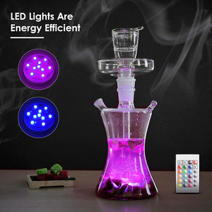Bộ shisha di động cao cấp hiện đại, kiểu dáng sang trọng, làm bằng kính mờ, kèm ống hút silicon tự chế, túi da du lịch, thích hợp cho tiệc tùng. - Product Image 4